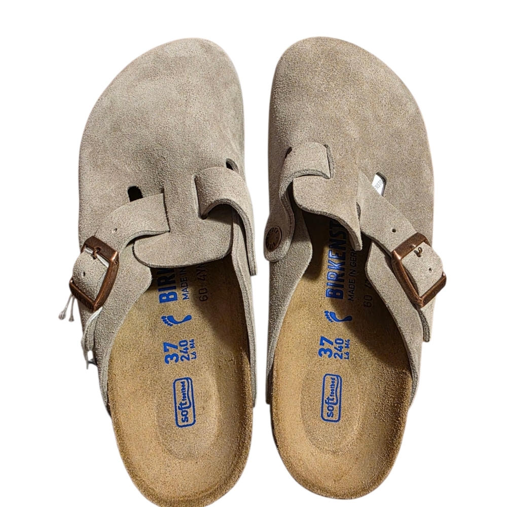 Birkenstock Boston Soft Footbed Suede Clogs Size 6 - Picture 6 of 12
